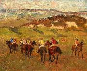 Edgar Degas Jockeys on Horseback before Distant Hills Sweden oil painting artist
